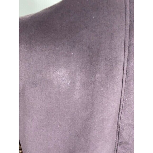 L.L. Bean Womens Sz XL Chocolate Brown Faux Suede Sherpa Lined Button Front Vest - Picture 8 of 12